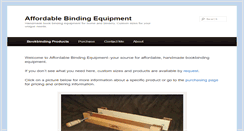 Desktop Screenshot of affordablebindingequipment.com