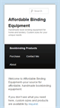 Mobile Screenshot of affordablebindingequipment.com