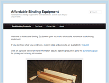 Tablet Screenshot of affordablebindingequipment.com